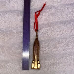 Solid Brass Chrysler Building NYC Christmas Tree Ornament Vintage